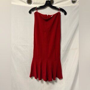 Dolce  Gabbana Red Trumpet Midi Skirt Size 38